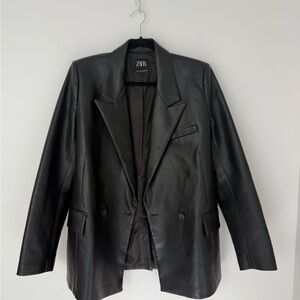 ZARA Women’s Faux Leather Jacket – Size L